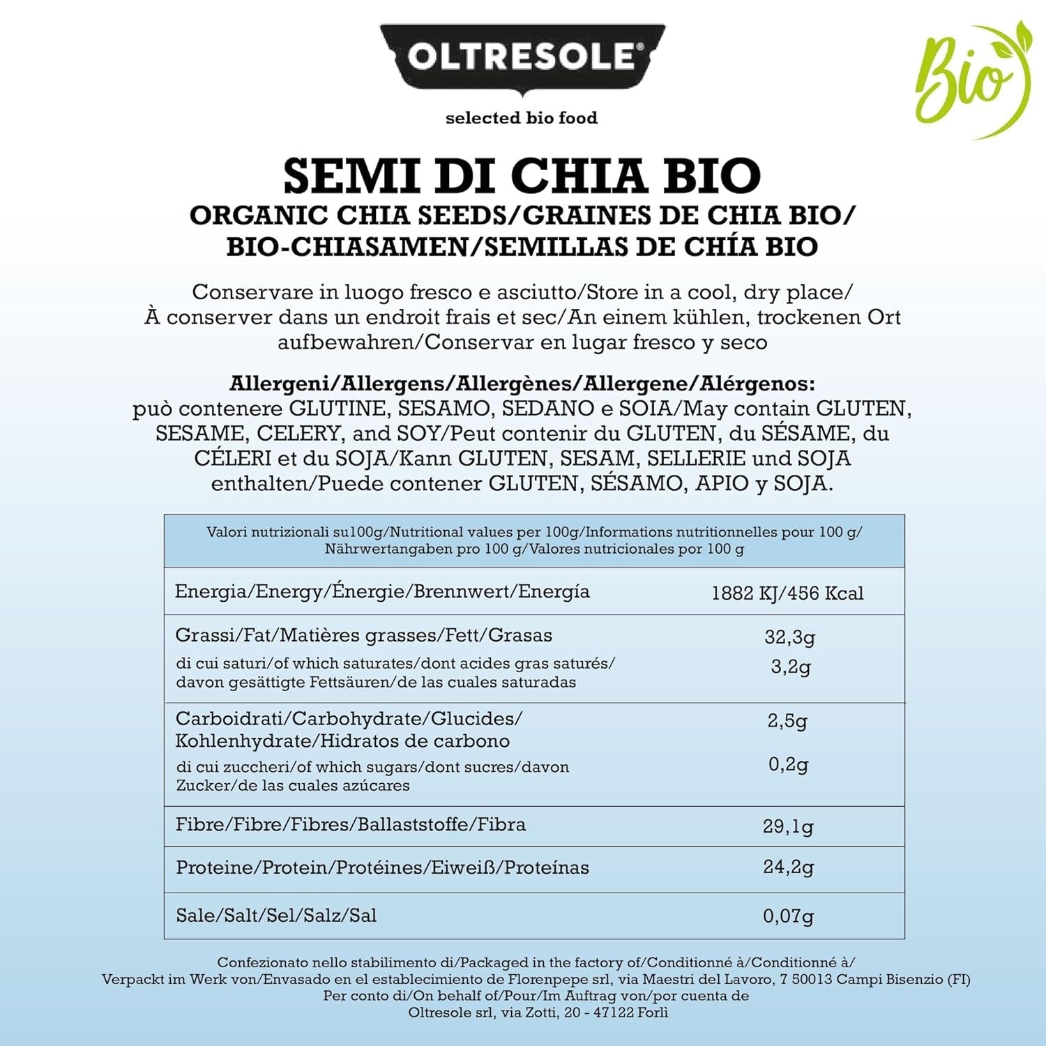 - Biologische chiazaden 3 kg - Biologische rauwe oliezaden, bron van eiwitten en vezels, van nature glutenvrij, ideaal voor salades of verrijkte bakproducten, handige verpakking