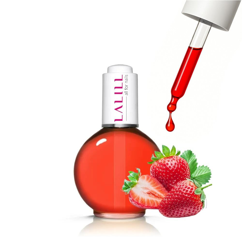 LALILL Nagelriemolie 75Ml - Himbeere Nagelpflegeöl - Nagelöl Pflege Für Nägel Nagelhaut - SPA Maniküre Naildesign Hände - Veganistisch - Met pipet