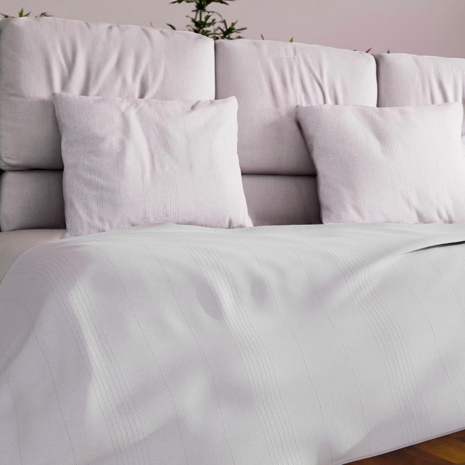 Soleil D'Ocre Adele, Zigzag Cover, Van de bank gegooid, Polykaton, Blauw, 220 X 240 Cm Quilts en quilts Naty Shop Wit 180 X 220 Cm