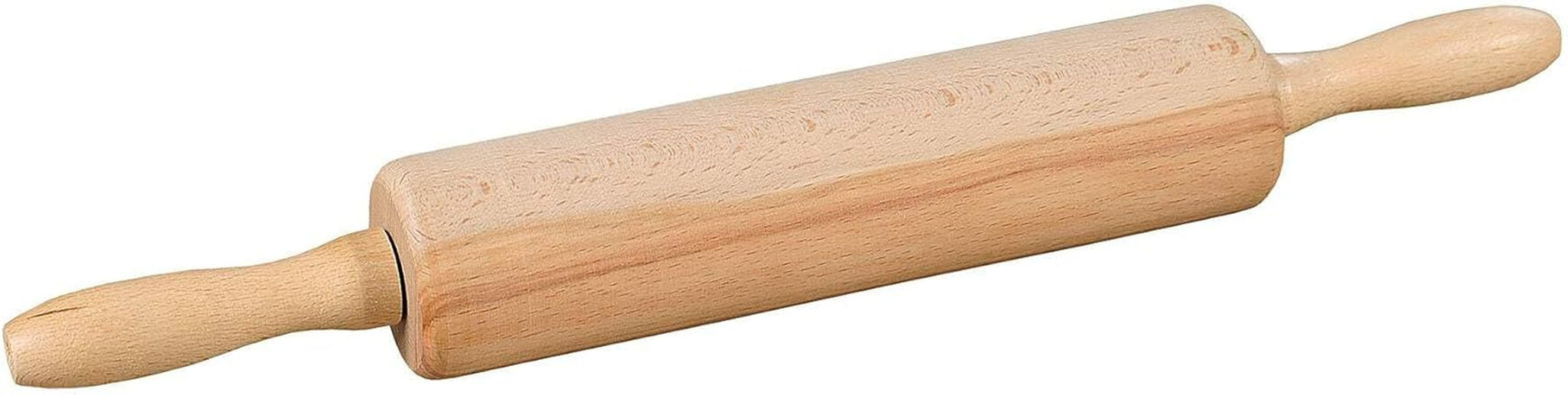 KESPER | Beukenhouten twister - FSC® gecertificeerd | Deegroller met metalen spindel en glijlager | Totale lengte: 44 cm - Ø 6,3 cm | Rol van 25 cm | 69374