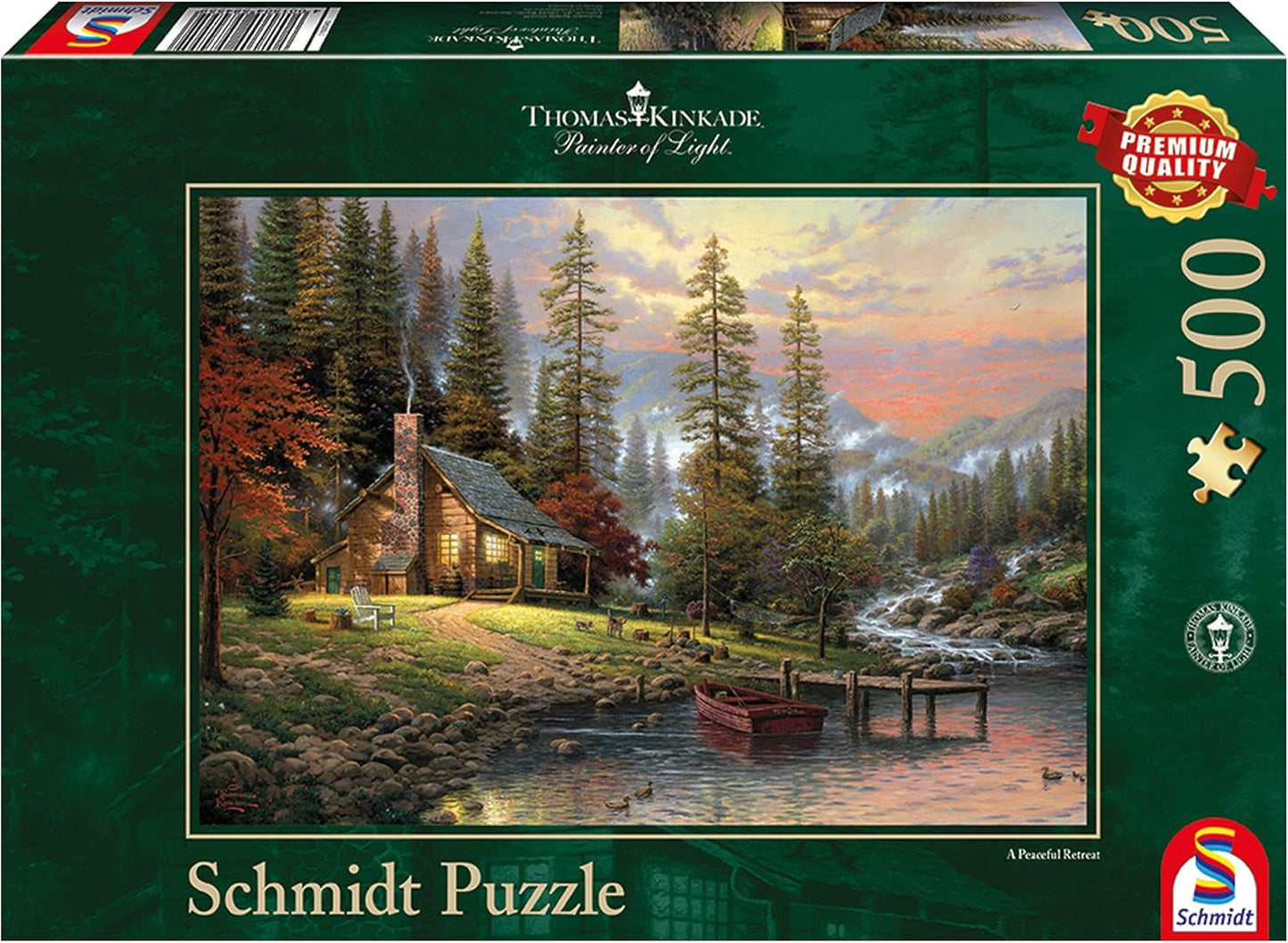 Schmidt Spiele 58455 Thomas Kinkade, Huis in de bergen, puzzel 500 stukjes Puzzel Naty Shop