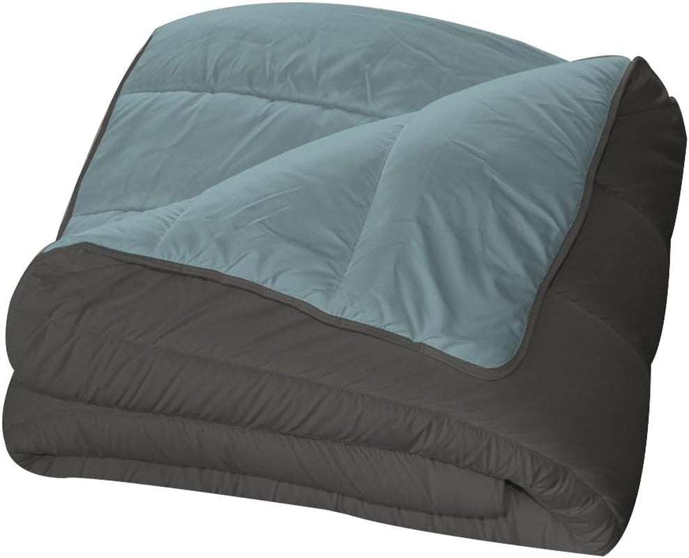 Bleu Câlin tweekleurig omkeerbaar dekbed voor 2 personen, microvezel, bordeaux/peper, 220X240 cm Quilts en dekbedden Naty Shop Grafiet/Glacier 220 X 240 Cm