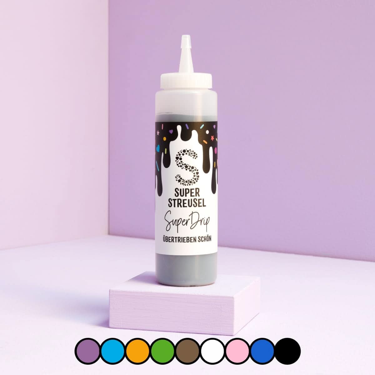 Super Drip Black Cake Glaze Cake Melts Chocolade 300 gram Glazuren en Decor Naty Shop Zwart