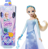 Mattel Disney The Ice Queen Elsa Fashion Doll Set, Spin & Reveal met 11 verrassingen, waaronder 5 accessoires, 5 stickers en een speelscène, geïnspireerd op de Disney-film, HTG25 Dolls Naty Shop Elsa Fashion Doll Set