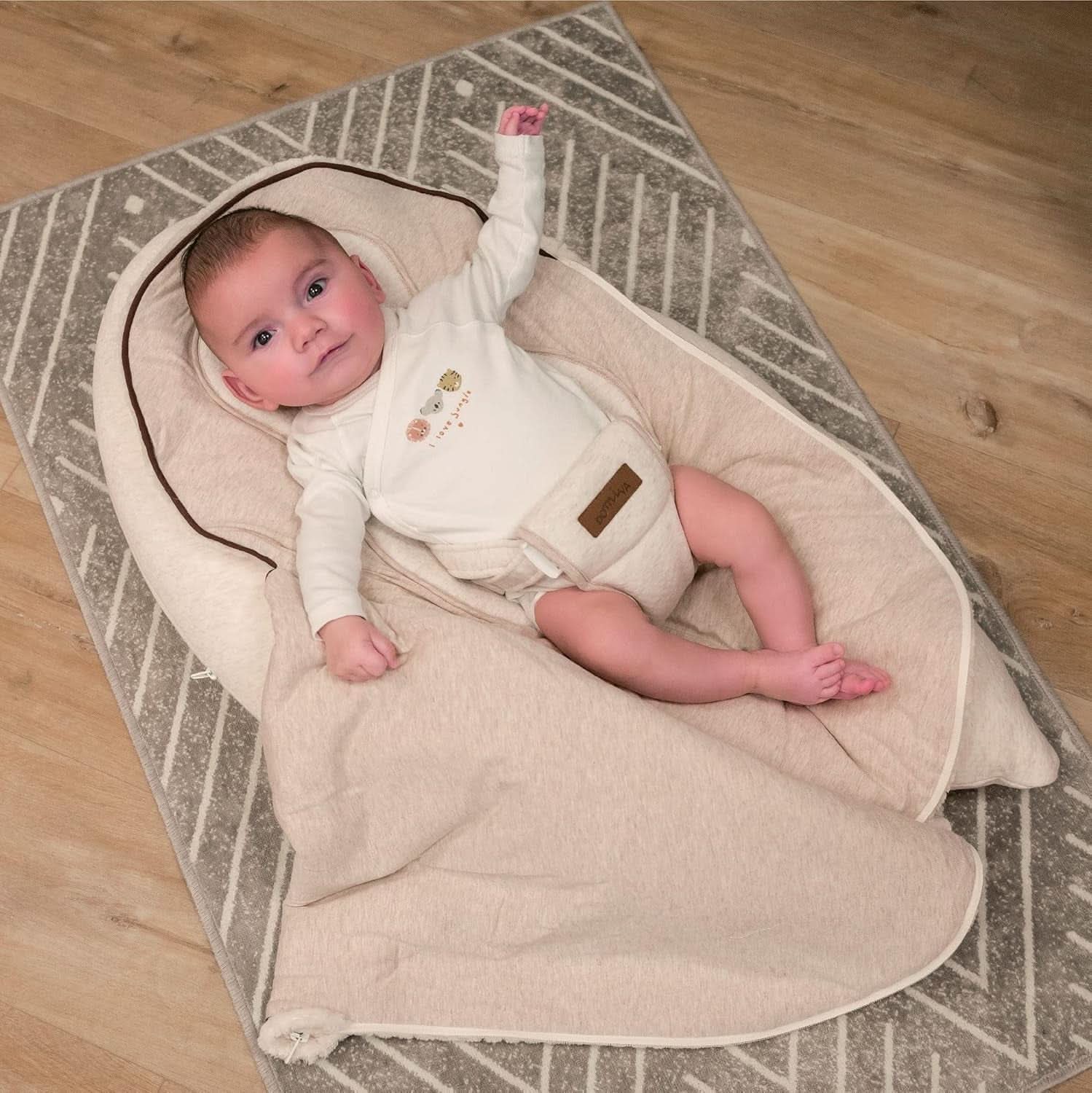 Multifunctioneel voedingskussen, 4 in 1, Soft Nova, beige, enkel kussen: 202 cm, fauteuil, 40 X 75 X 22 cm Accessoires Voeding en Borstvoeding Bebe Naty Shop