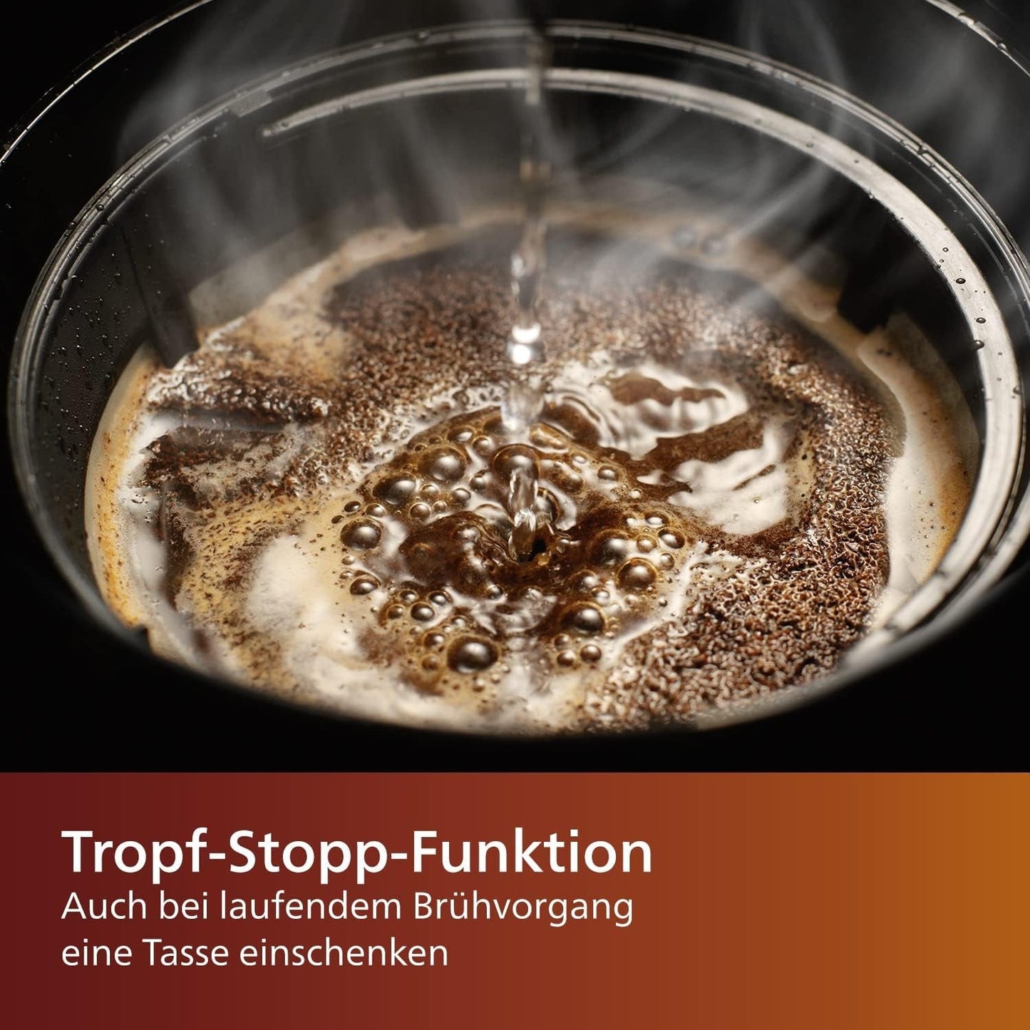 PHILIPS Café Gaia Filter-espressomachine - roestvrijstalen thermoskan, antidruppelsysteem, intens aroma, automatische uitschakeling, 1300 ml, zwart (HD7546/20)