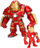 Jada Toys Marvel-figuur Hulkbuster & Ironman Open & Gesloten Helm Verzamelfigurenset Gegoten Rood Maat: 6 Inch Hulkbuster & 2 Inch Ironman Actiefiguren Naty Shop Standaardtitel