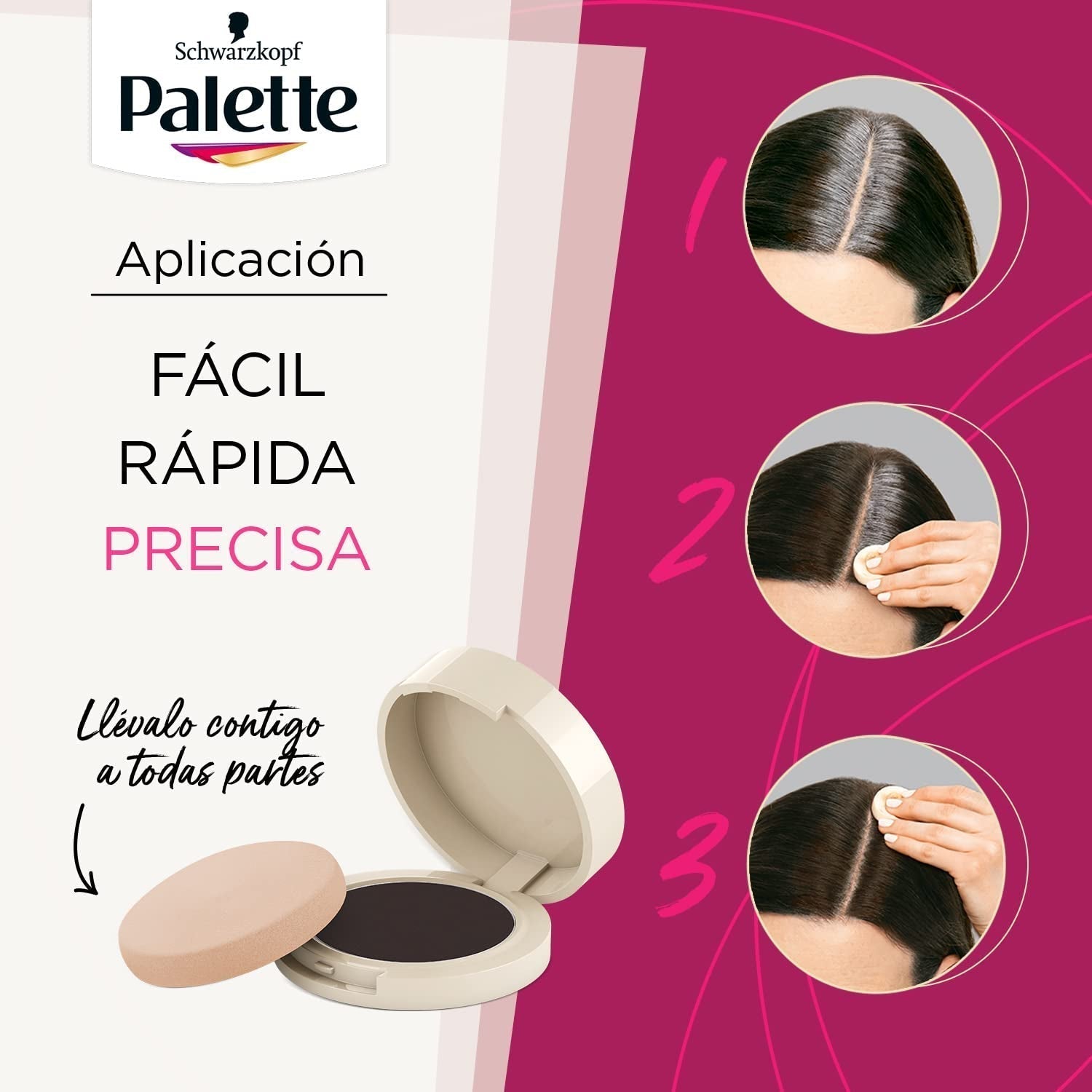 Palette Compact Root Retouch Retouch Root Powder, compact, kastanjebruin, 1 st Haarverf Naty Shop