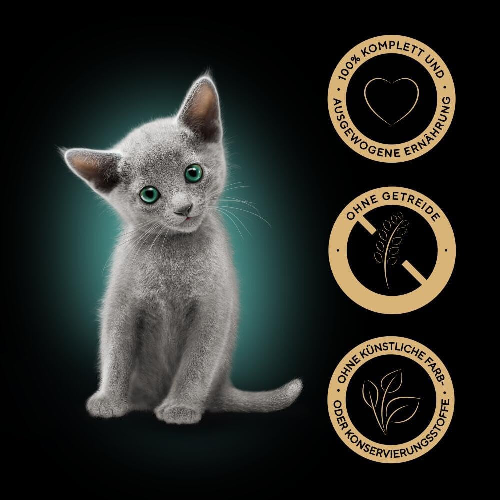 Sheba natvoer voor kittens, in diverse zakjes, met zalm (MSC) en kip in saus, multipack 40x85g