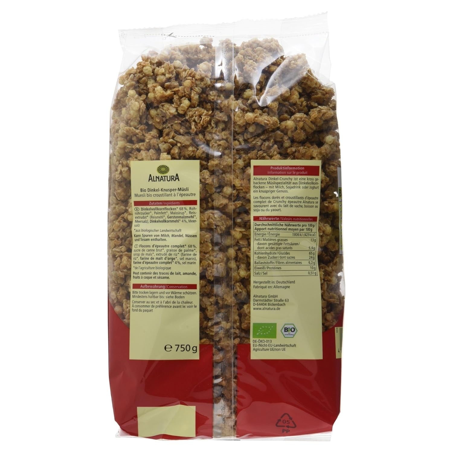 Biologische knapperige gerst, 3 stuks (3 x 750 g)