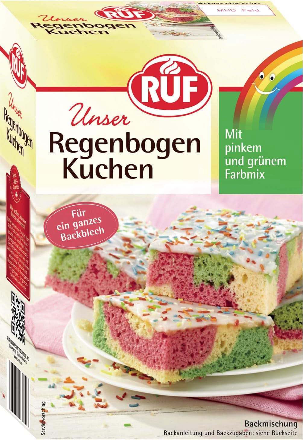 RUF Mix voor taarten, diverse kleuren Glazuren en Decor Naty Shop 840 gram Rainbow Cake