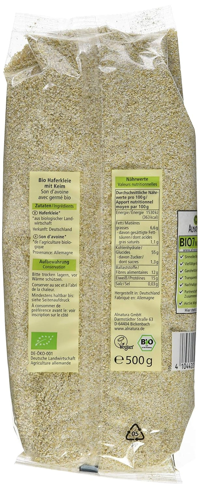 Biologische haverzemelen met spruiten, 500g
