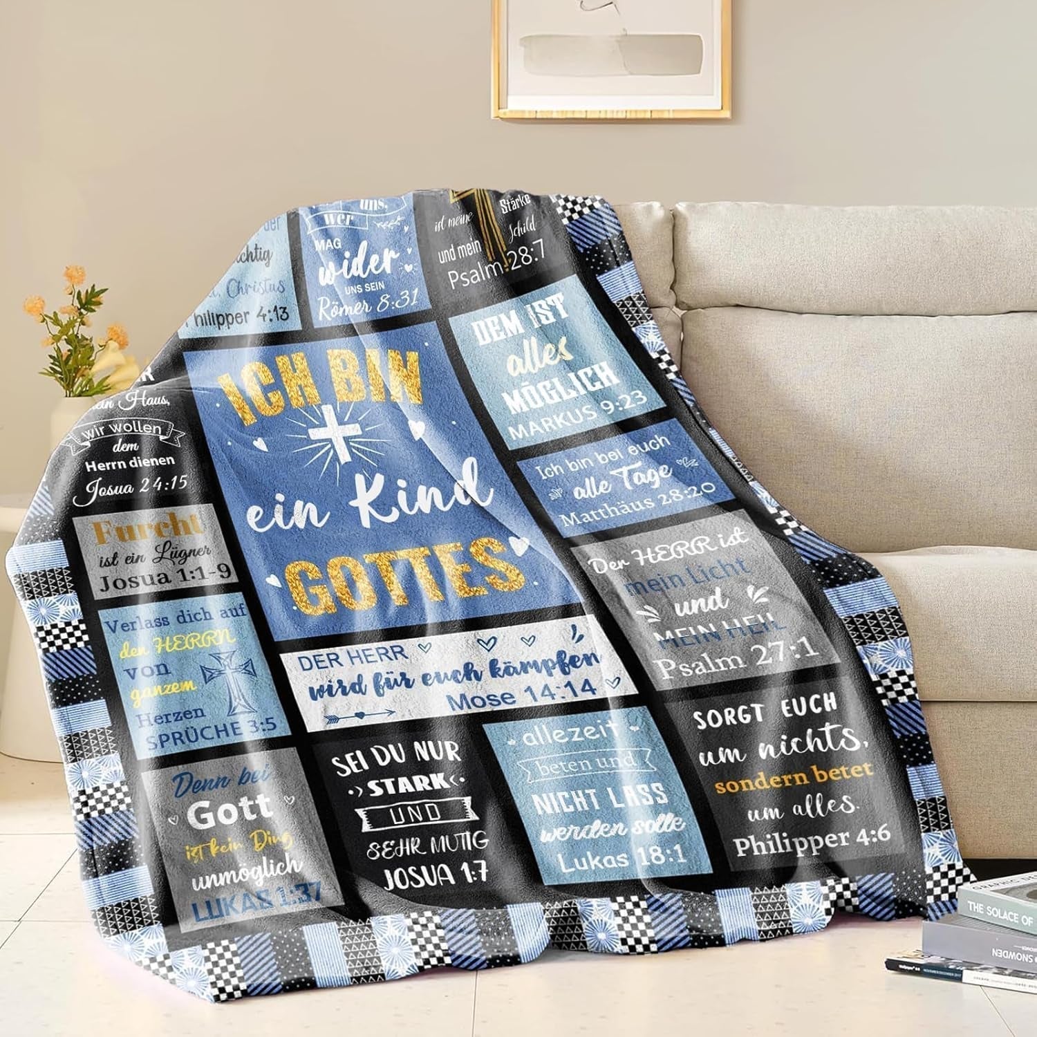 ZQYMM Christelijke cadeaus voor dames en heren, doop-/bevestigingscadeaus voor meisjes/jongens, inspirerend/religieus, katholieke spirituele cadeaus, christelijke verjaardagscadeaus ZQYMM bedden en dekens