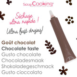 Scrapcooking - Bruine chocoladepen - Chocolade schrijfsuiker 25 g - Eetbare decoratieve suikerpen - Schrijven en tekenen - Etikettering van fondant, glazuur, cakes - 6801