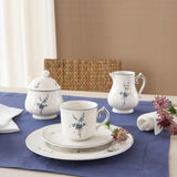 Villeroy & Boch Vieux Luxembourg Melkmok, 300 ml, Premium porselein, Wit/Blauw, 1023410760, Veelkleurig