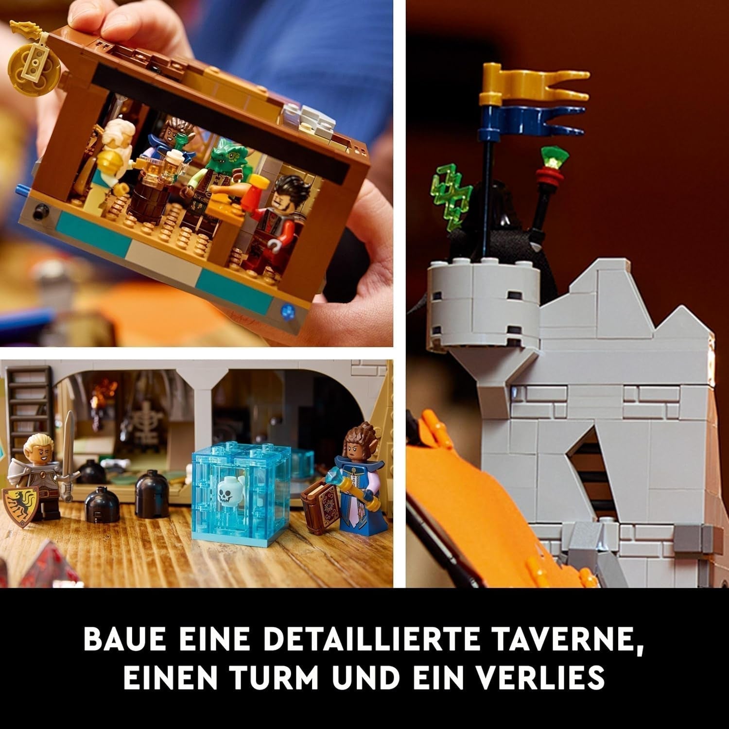 LEGO Ideas Dungeons & Dragons: De sage van de rode draak, bouwset voor volwassenen, Dungeons and Dragons cadeau-ideeën voor fans, fantasiebouwset, creatieve activiteit 21348 Bouwsets Besuche in LEGO-Store