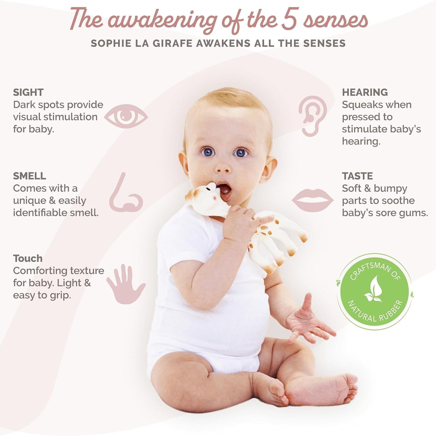 Sophie de Giraf - Babygeschenkdoos + Bijtring - 100% natuurlijk rubber - Babyactiviteitenset - Speelgoed voor vroeg leren