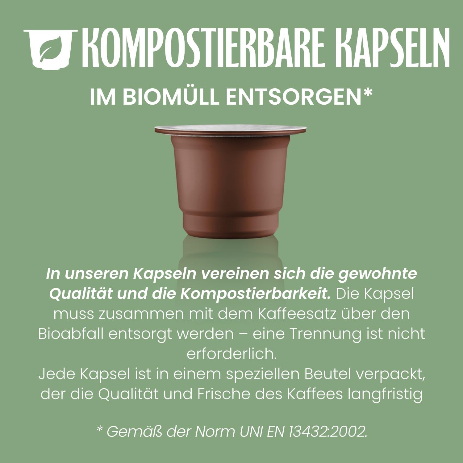 Caffè Vergnano 1882 - Èspresso Kompostierbare Kaffeekapseln , Compatibel met Nespresso, Intenso (Intenso) - Packung Enthält 100 Kapseln