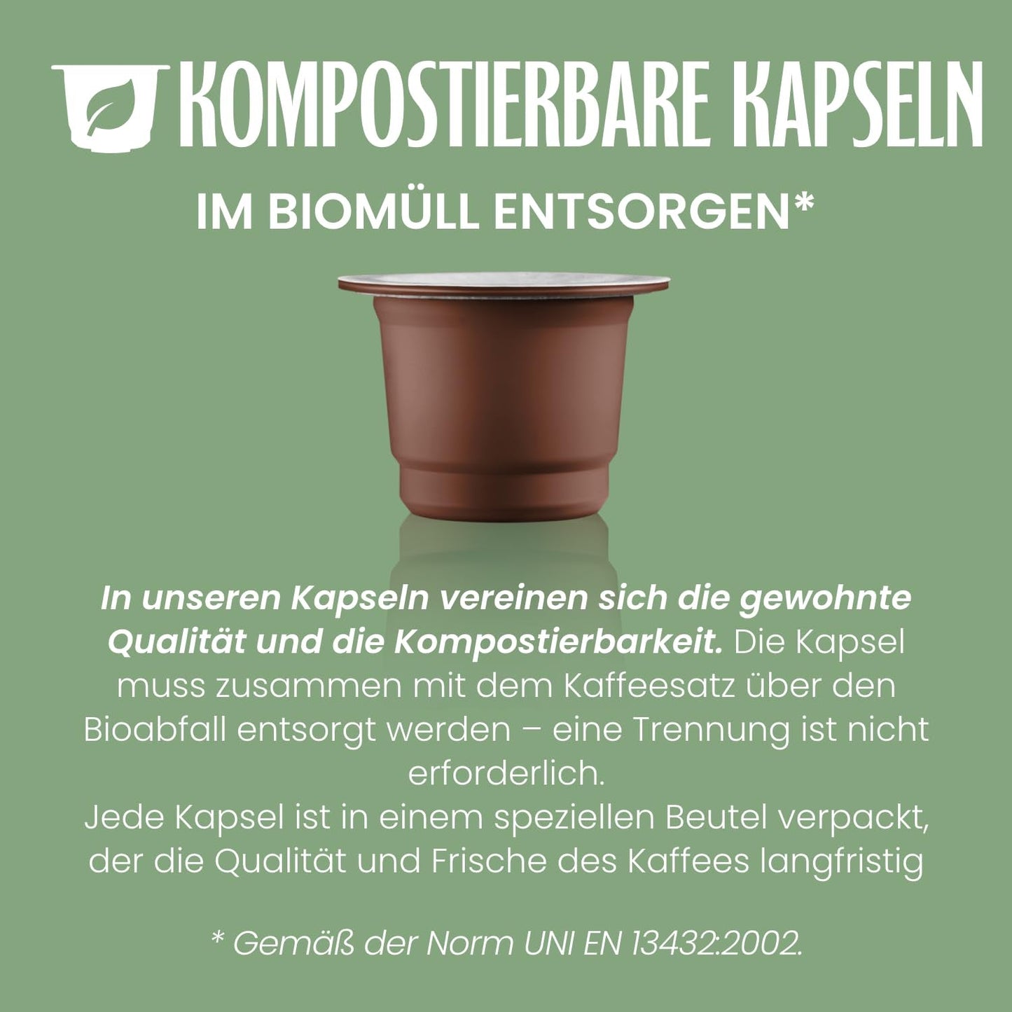 Caffè Vergnano 1882 - Èspresso Composteerbaar Kaffeekapseln, compatibel met Nespresso, Cremoso (romig) - Packung Enthält 100 Kapseln