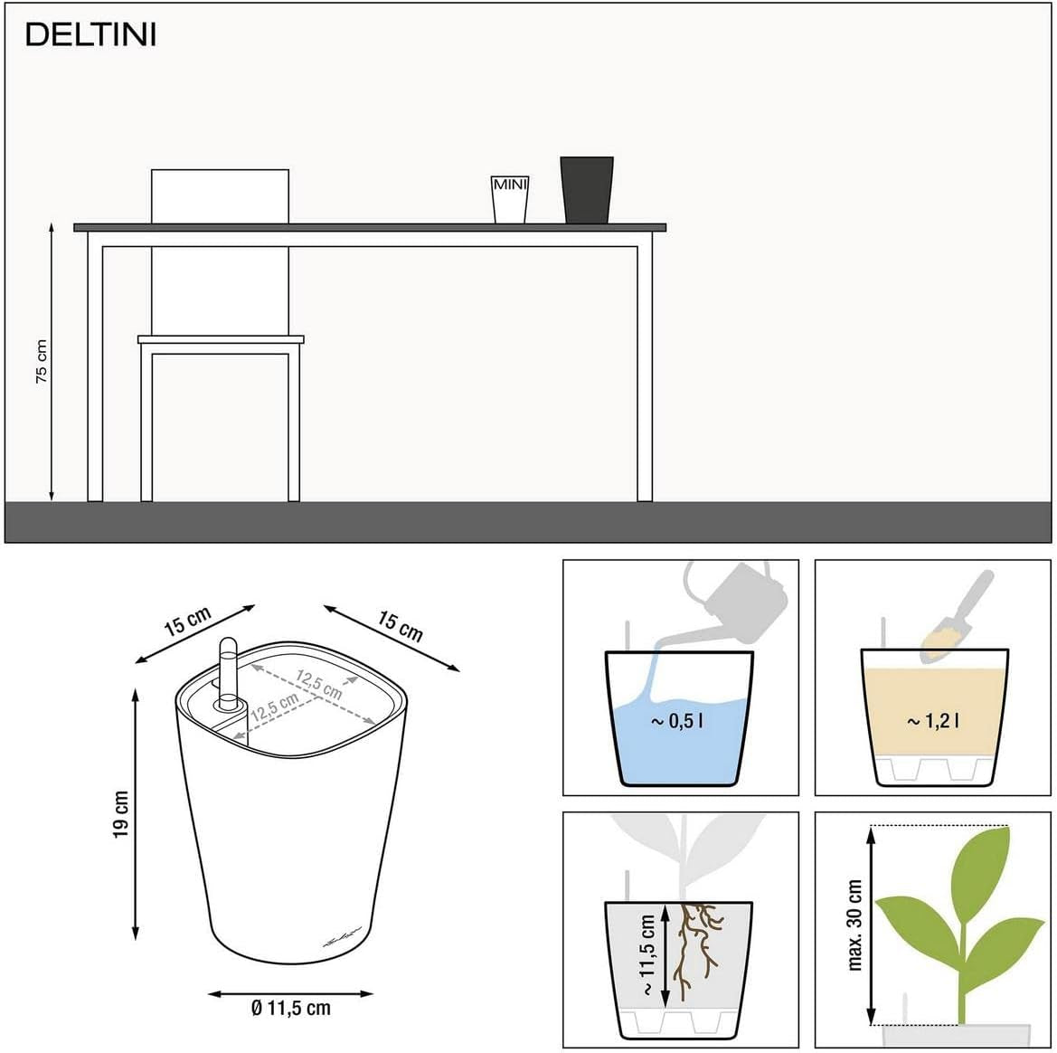 LECHUZA DELTINI glanzend wit 14900