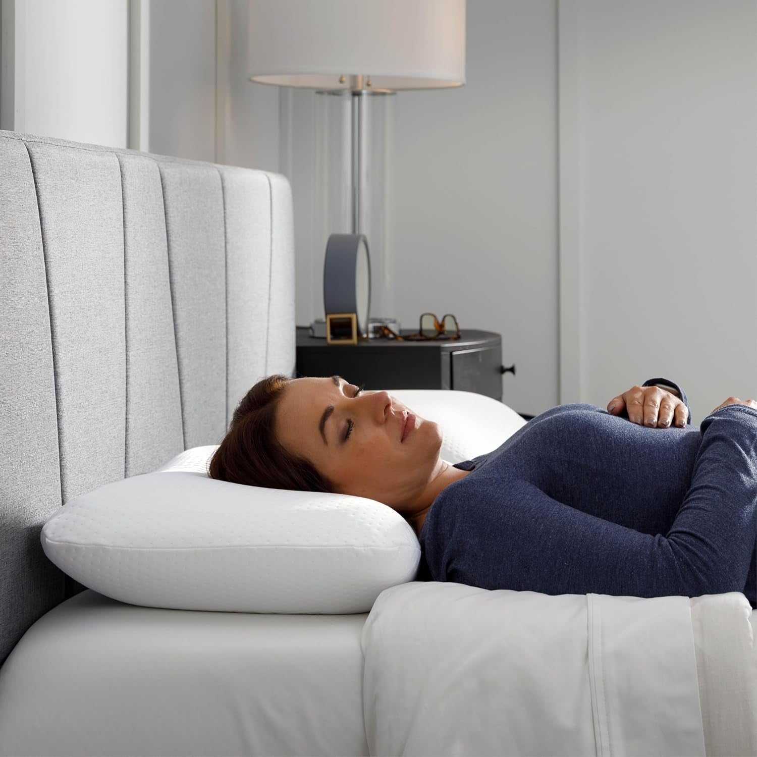 TEMPUR-PEDIC Symphony Kussen Gemaakt van traagschuim, Luxe, Zacht, Standaard, Wit Standaard kussens Naty Shop