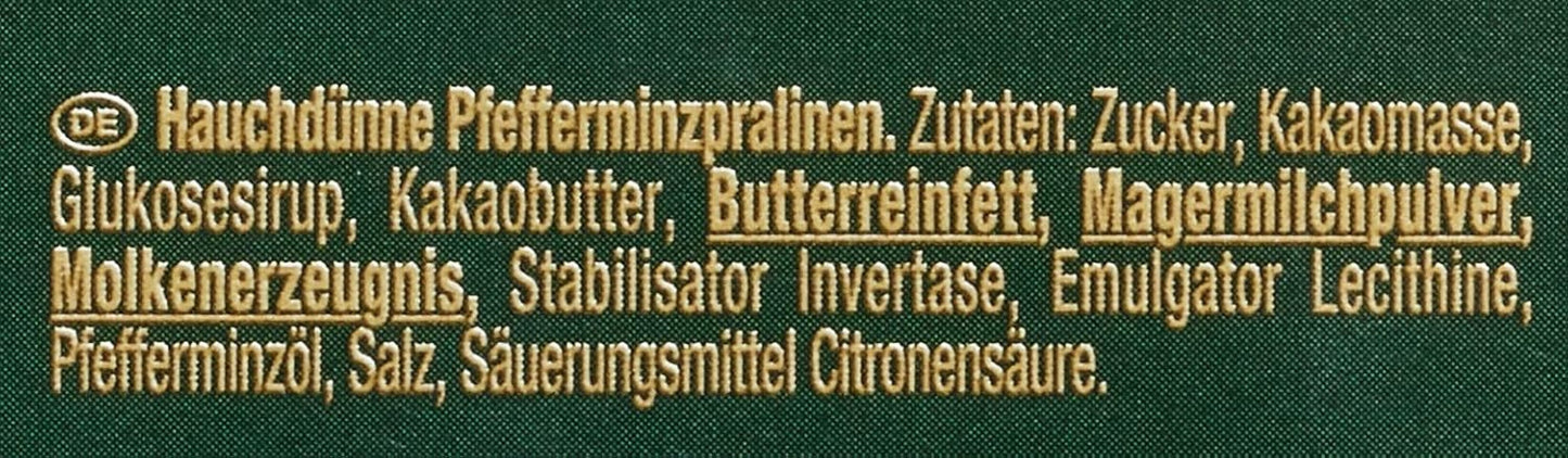 NESTLÉ AFTER EIGHT Dunne donkere chocoladevierkantjes met muntcrèmevulling voor connaisseurs, verpakking van 5 (1 x 200 g)
