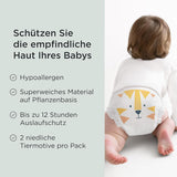 Kit & Kin Premium luiers, maat 4 (9-14 kg), 128 stuks, plantaardig en hypoallergeen, betrouwbare lekbescherming, veganistisch en dierproefvrij
