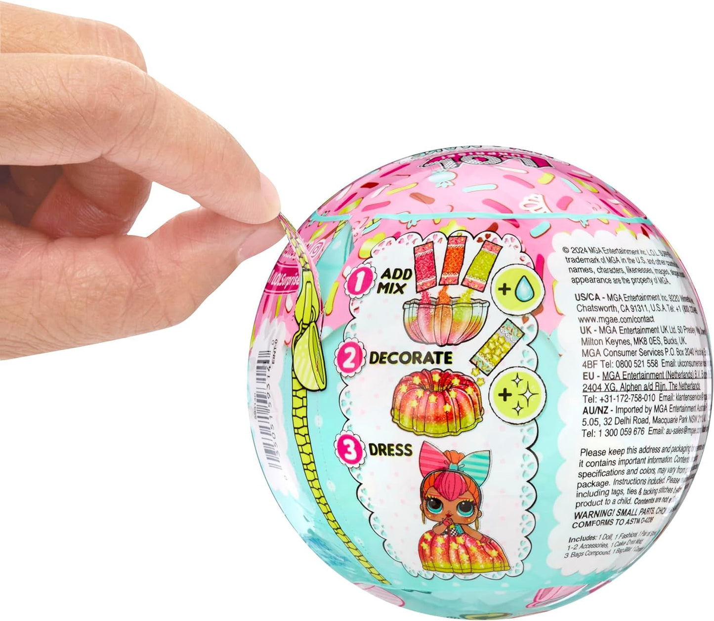 L.O.L. Verrassing! Mix & Make Birthday Cake Tots - Met verzamelpop, DIY-taartjurk, "bakken" en versieren van de taart, ingrediënten en glitterhagelslag - Pop met taartjurk - Ideaal voor meisjes vanaf 3 jaar Naty Shop Dolls