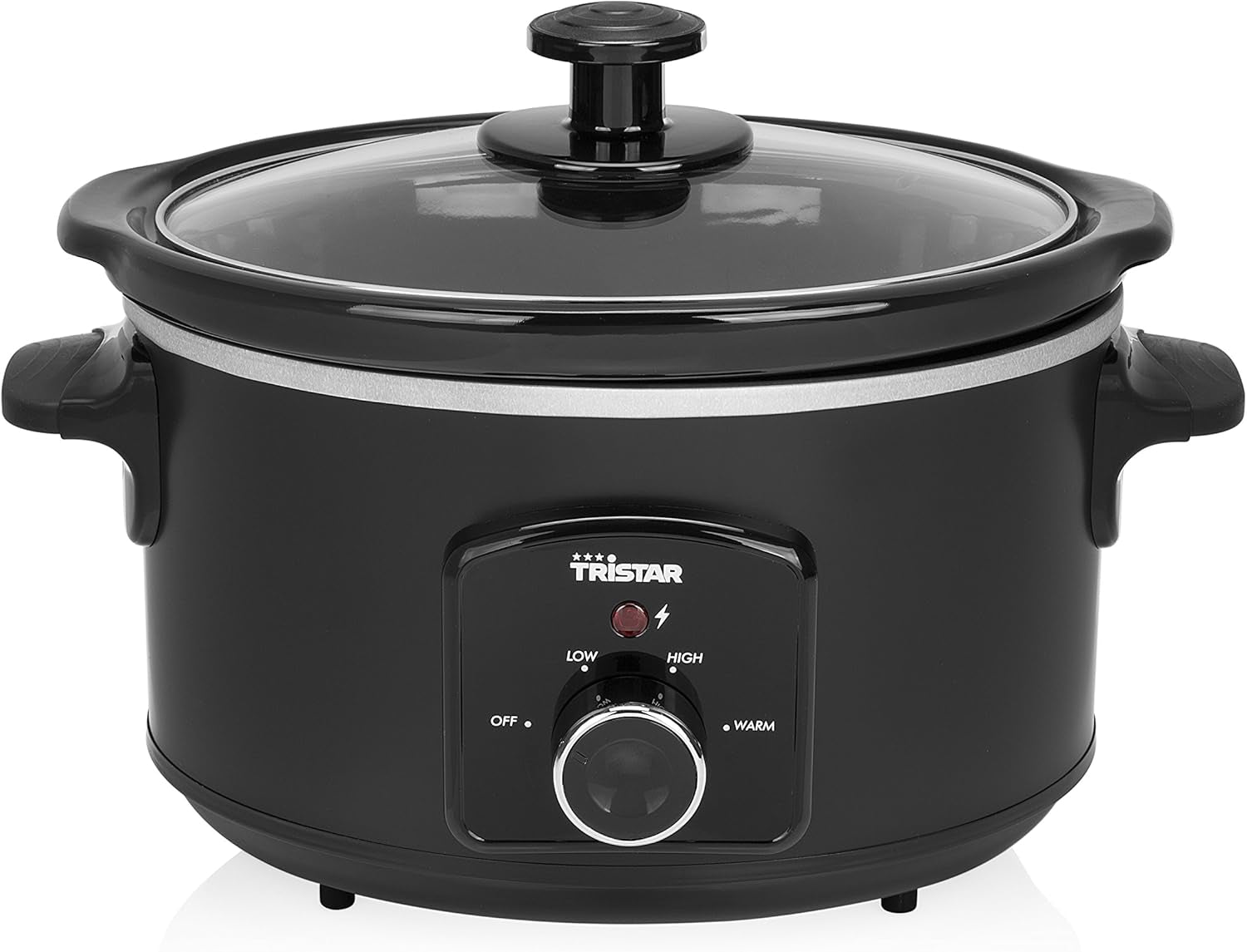 Tristar VS-3915 slowcooker, roestvrijstalen keramische pot met 2 warmtestanden en warmhoudfunctie, 3,5 L Slowcooker Naty Shop Manuelle Steuerung