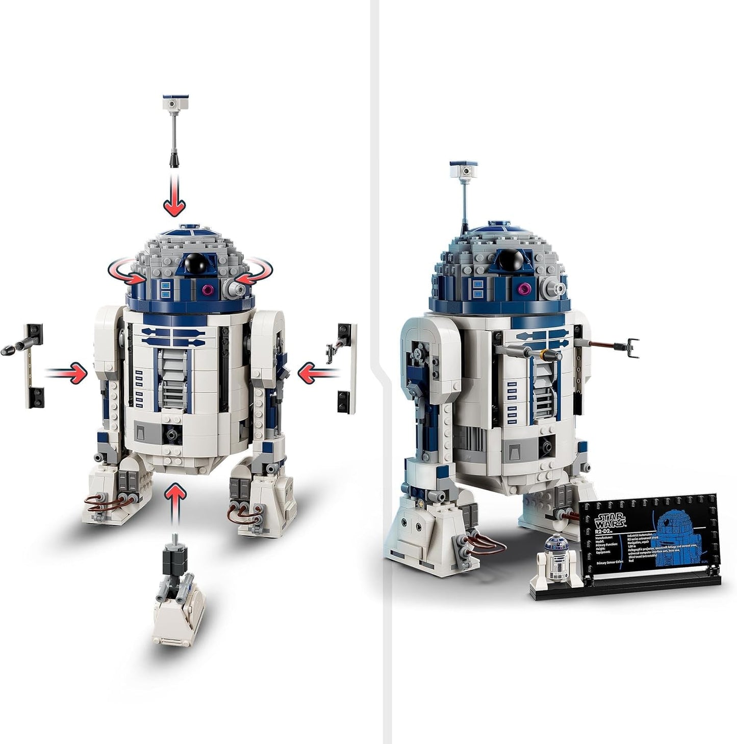 LEGO Star Wars R2-D2 modelset voor kinderen, jongens en meisjes, bouwbare Droid-figuur met minifiguur van Darth Malek ter ere van het 25-jarig jubileum en decoratieplaat, collectiecadeau-idee 75379 Bouwsets Bekijk de LEGO-Store