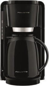 Rowenta Adagio filter-espressomachine, roestvrijstalen thermische karaf, houdt koffie tot 4 uur warm, capaciteit van 10-15 kopjes, capaciteit van 1,25 liter, verwijderbare filtermand, automatische uitschakeling, zwart, CT3818