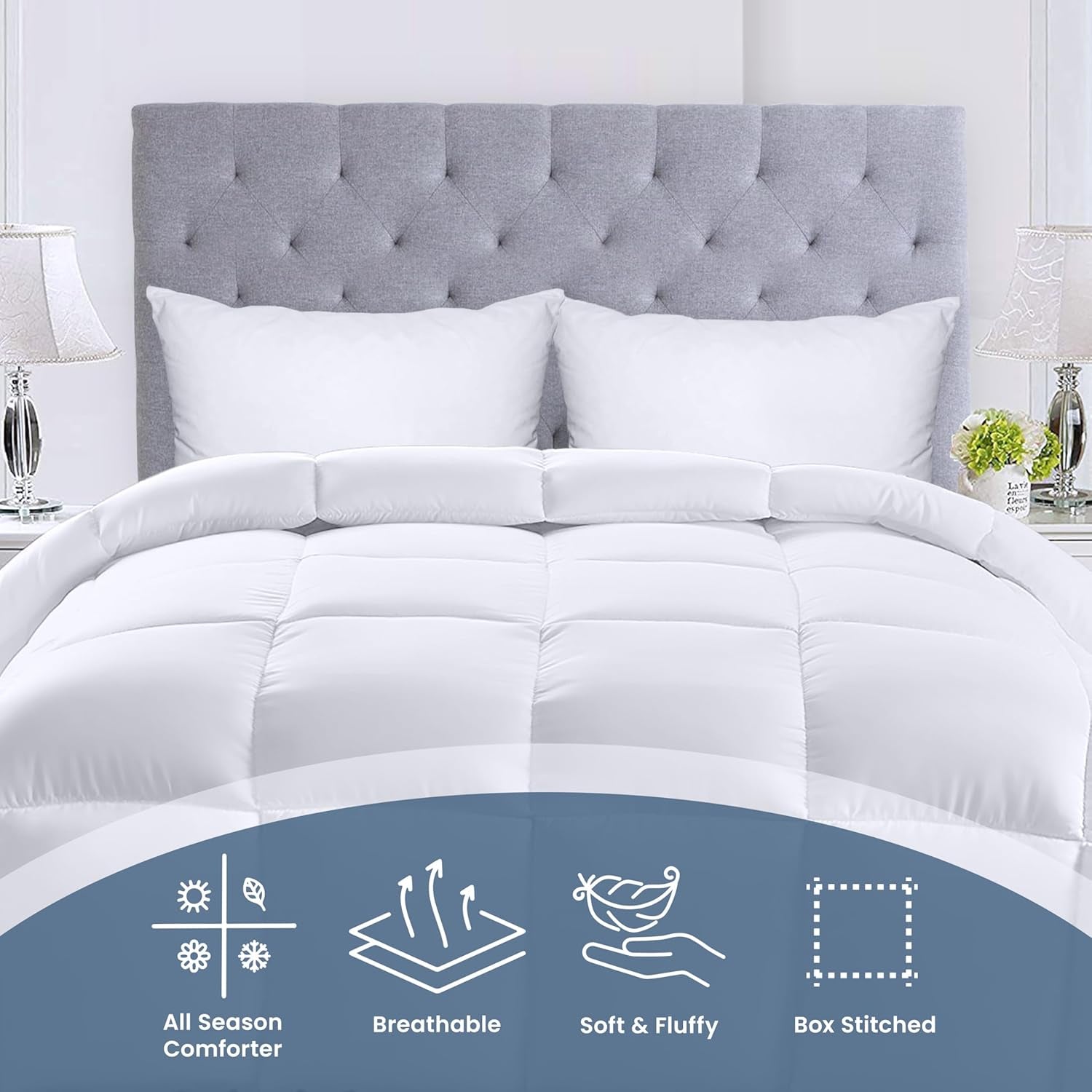 Utopia Bedding FBA_B01JPECQF8 Dubbel dekbed, wit, polyester, twin Dekbedden en quilts Naty Shop
