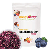 Gevriesdroogde bosbessen stukjes 100g - Gevriesdroogde bosbessen - Gevriesdroogd fruit - Gevriesdroogd gedroogd fruit - Ideaal voor het bakken, decoreren van taarten, muesli en desserts Gedroogde producten Naty Shop 100G