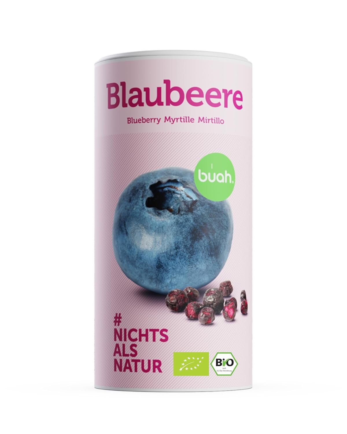 Gevriesdroogde biologische bosbessen BUAH® | Gevriesdroogde biologische bosbessen zonder toegevoegde suiker | 100% gevriesdroogd fruit (veganistisch, glutenvrij, lactosevrij) | Ideale snack (140g) Gedroogde producten Naty Shop Standaard titel