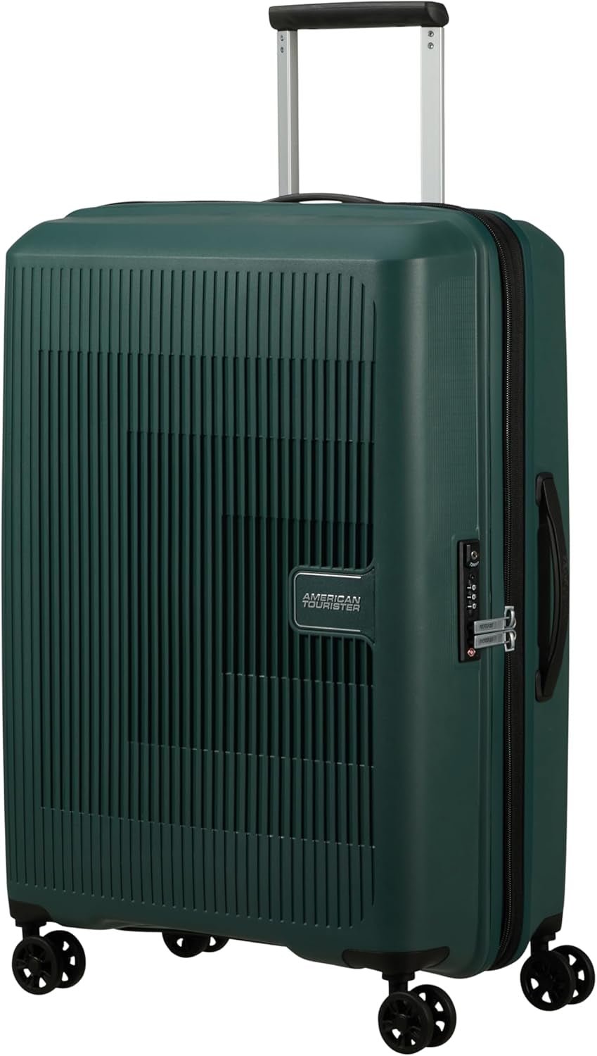 American Tourister Aerostep - Spinner L, Uitbreidbare koffer, 77 cm, 101,5/109 L, Oranje (Helder Oranje) - Naty Shop