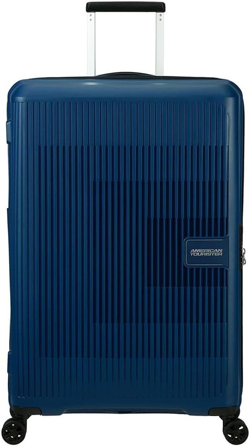 American Tourister Aerostep - Spinner L, uitbreidbare koffer, 77 cm, 101,5/109 L, oranje (feloranje) Bagage en reisuitrusting Naty Shop Blue (marineblauw) L (77 cm - 101,5/109 L)