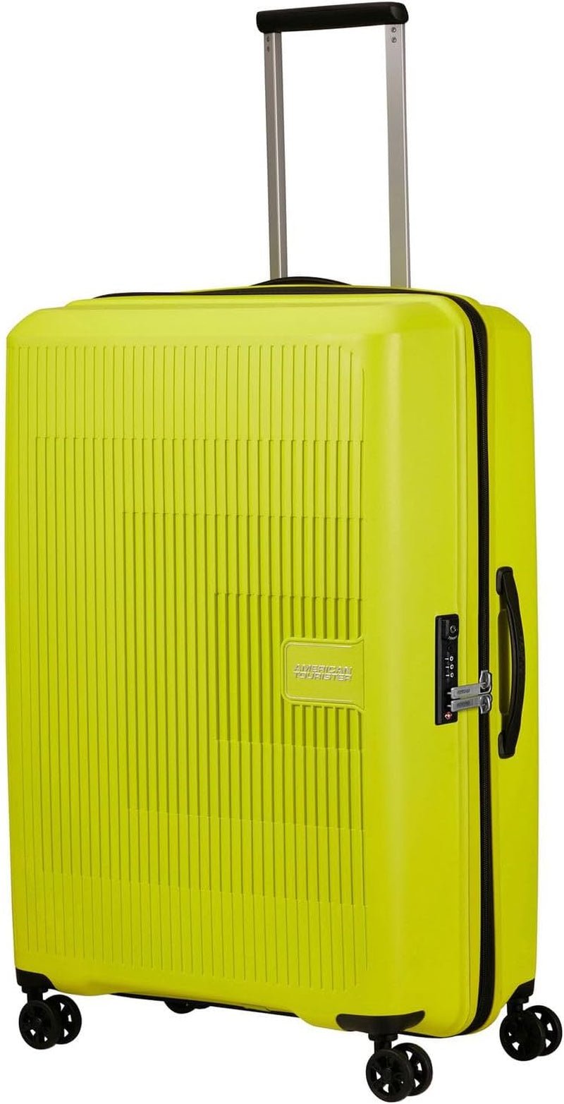 American Tourister Aerostep - Spinner L, uitbreidbare koffer, 77 cm, 101,5/109 l, oranje (fel oranje) Bagage en reisuitrusting Naty Shop groen (licht limoen) L (77 cm - 101,5/109 l)