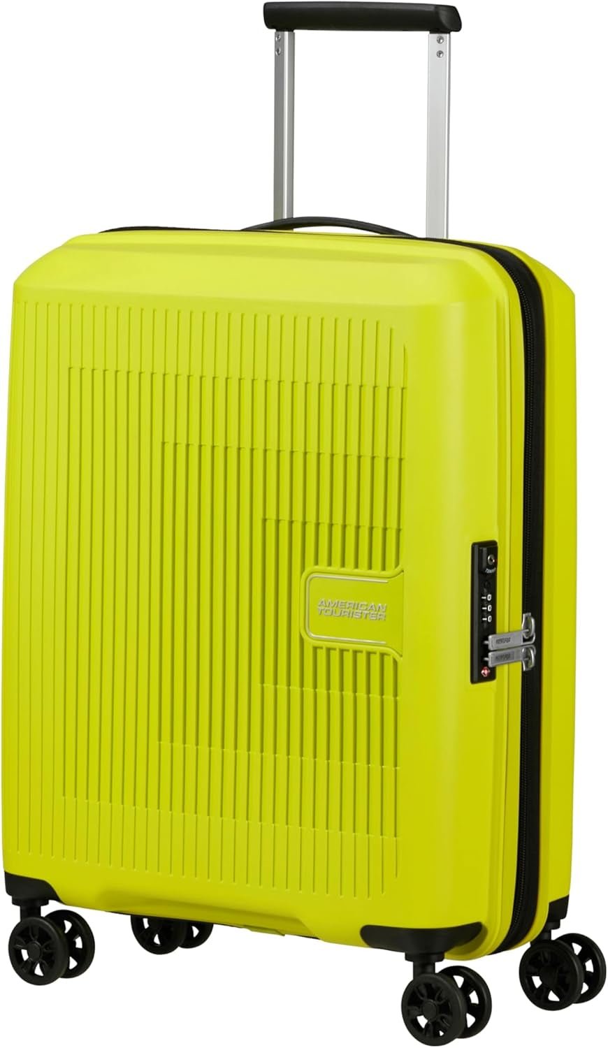 American Tourister Aerostep - Spinner L, Uitbreidbare koffer, 77 cm, 101,5/109 L, Oranje (Helder Oranje) - Naty Shop