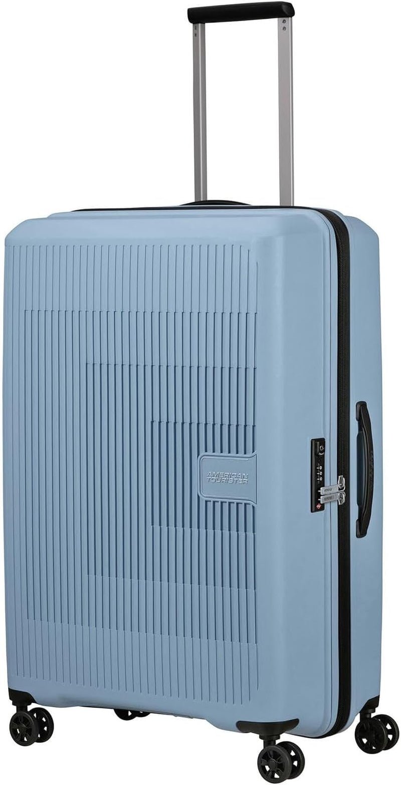 American Tourister Aerostep - Spinner L, uitbreidbare koffer, 77 cm, 101,5/109 l, oranje (feloranje) Bagage en reisuitrusting Naty Shop grijs (Soho grijs) L (77 cm - 101,5/109 L)