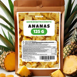 Gevriesdroogde ananas 125g grote stukken, Gevriesdroogd fruit zonder toevoegingen 100% puur - Natuurlijk gedroogd fruit - Gedroogde ananas, gedroogd fruit van Foozia Gedroogde producten Naty Shop 125G