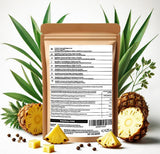 Gevriesdroogde ananas 125g grote stukken, Gevriesdroogd fruit zonder toevoegingen 100% puur - Natuurlijk gedroogd fruit - Gedroogde ananas, gedroogd fruit van Foozia Gedroogde producten Naty Shop