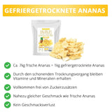 Gevriesdroogde ananas 250g, grote stukken, gevriesdroogd fruit in plakjes, ongezoet, fruitige ananasstukjes, gedroogde ananas Gedroogde producten Naty Shop