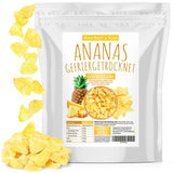 Gevriesdroogde ananas 250g, grote stukken, gevriesdroogd fruit in plakjes, ongezoete, fruitige ananasstukjes, gedroogde ananas Gedroogde producten Naty Shop Standaard titel