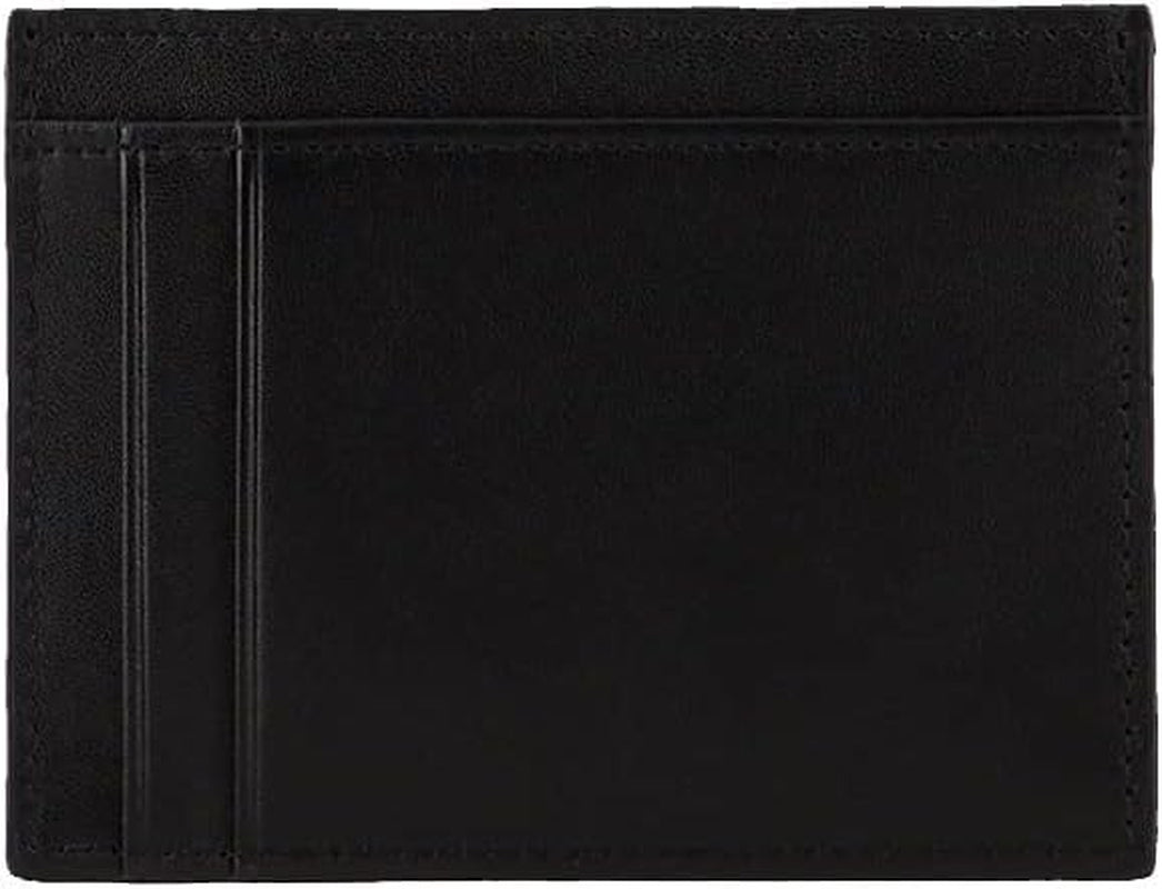 Armani Exchange herenlogo glad leer reisaccessoire kaarthouder hoes zwart Naty Shop herenportemonnee zwart S
