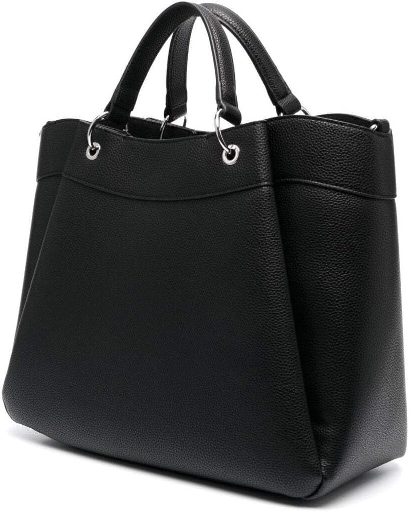 Armani Exchange Essential voor dames, Wave, zilver bedrukt logo Shopping L damestassen Naty Shop