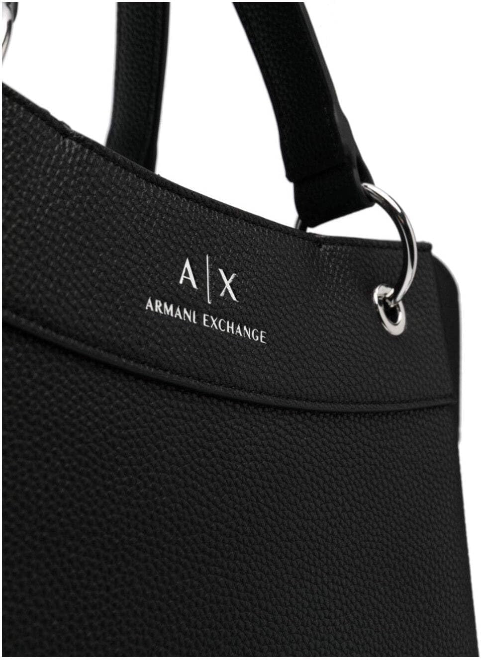Armani Exchange Essential voor dames, Wave, zilver bedrukt logo Shopping L damestassen Naty Shop