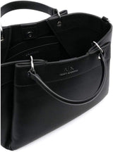 Armani Exchange Essential voor dames, Wave, zilver bedrukt logo Shopping L-tassen dames Naty Shop zwart