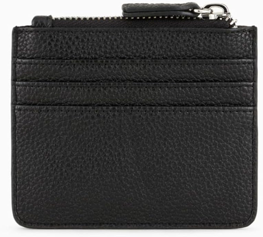 Armani Exchange kleine dames portemonnee met drukknopen, reisaccessoire-envelop kaarthouder, zwarte portemonnee dames Naty Shop