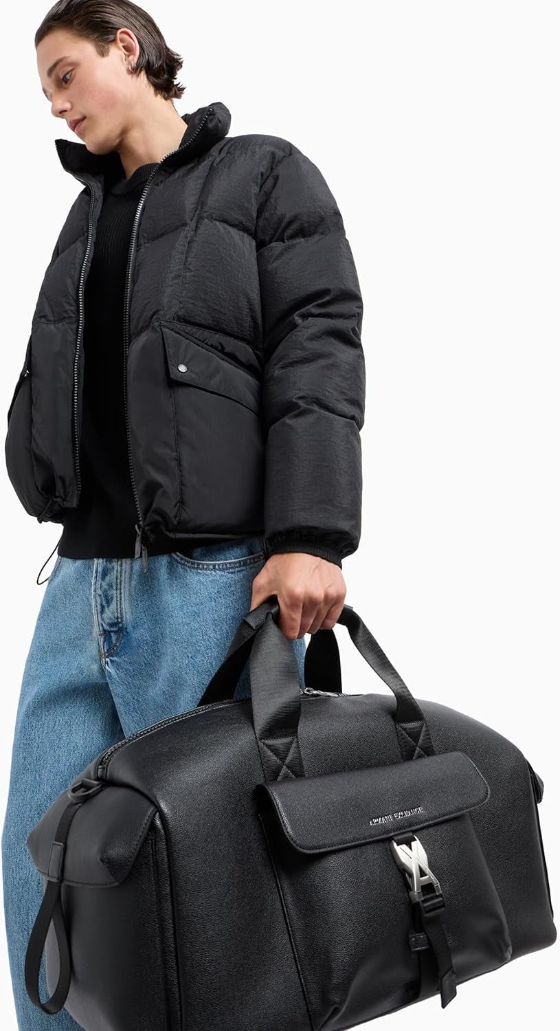 Armani Exchange Matthew-reistas voor heren, duurzame bijl-tuc-sluiting, bagage en reisuitrusting Naty Shop