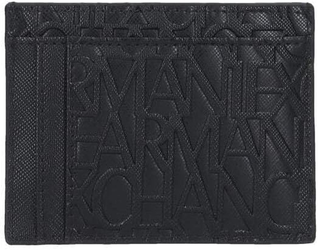 Armani Exchange Essential Ivan SLG voor heren, volledig logo, elegante en functionele creditcardhouder, Nero portemonnee heren Naty Shop